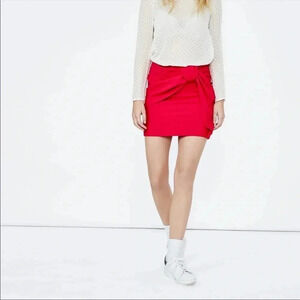 Maje red mini skirt